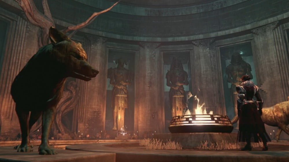 The statues of the Iron Lords who sacrificed themselves for the Last City.